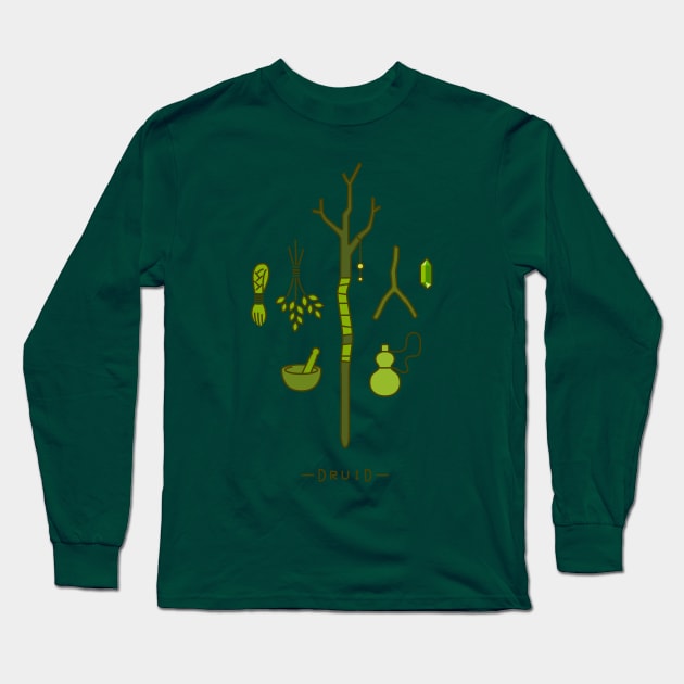 RPG Adventure Kit - Druid Long Sleeve T-Shirt by _automaton